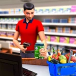 shopping mall store 3d cashier android application logo